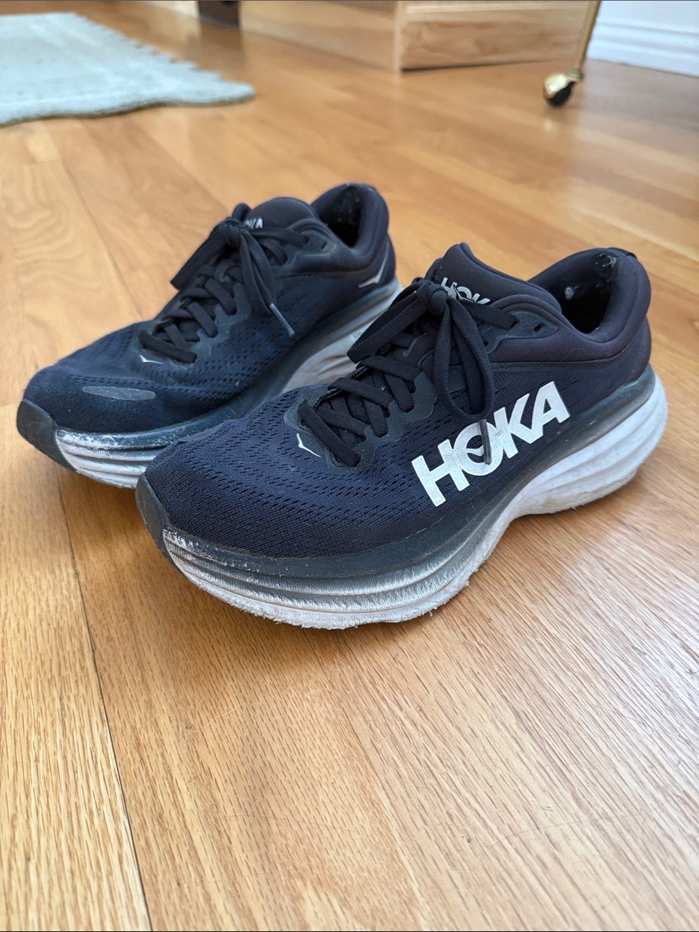 Hoka Bondi 8 Running Shoes Tennis Shoe Womens Size 8 Black